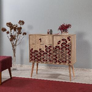 Dulap Verybox - Dresser 3, Stejar Sonoma, 90x40x90 cm