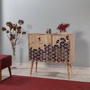 Dulap Verybox - Dresser 4, Stejar Sonoma, 90x40x90 cm