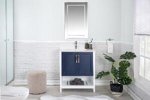 Set mobilier de baie (2 piese) Yampa 30 - DarkBlue, Albastru inchis, 75x86x54 cm