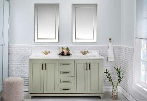 Set mobilier de baie (3 piese) Ontario 60 - Green, Verde, 150x86x54 cm