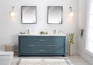 Set mobilier de baie (3 piese) Superior 72 - Blue, Albastru, 180x86x54 cm