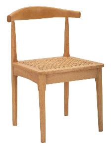 Set 2 scaune, Japan -A, Mauro Ferretti, 54 x 54 x 70 cm, lemn de arbore de cauciuc/ratan, maro
