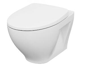 Vas wc suspendat rimless Cersanit Moduo Slim cu capac soft close inclus, alb