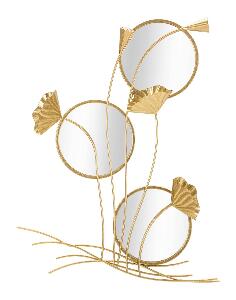 Oglinda decorativa Triple Flow, Mauro Ferretti, 65 x 88 cm, fier/MDF, auriu