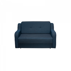Canapea GINA extensibila, 2 locuri, cu arcuri si lada depozitare, albastru, 160x100x95 cm