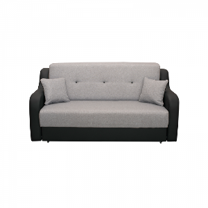 Canapea GINA XL extensibila, 3 locuri, cu arcuri si lada depozitare, gri inchis + gri deschis, 190x95x95 cm