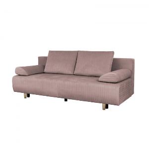 Canapea ZOJA extensibila, 3 locuri, cu lada depozitare, roz, 200x90x87 cm
