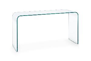 Consola din sticla, Iride I Transparent, l125xA40xH70 cm