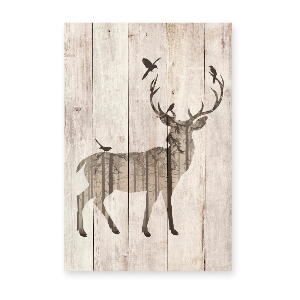 Semn din lemn 40x60 cm Deer – Really Nice Things