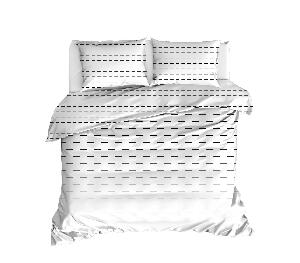Lenjerie de pat din bumbac Ranforce Cub Alb / Negru, 200 x 220 cm