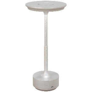 Lampă de masă Touch LED, lampă de noptieră fără fir cu baterie reîncărcabilă de 4000 mAh, 3 tonuri de lumină, Ø13x28,5cm argintiu HOMCOM | Aosom RO