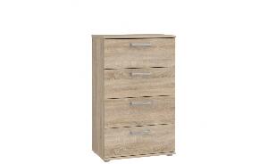 Cabinet din pal, cu 4 sertare Nikita Stejar Sonoma, l50,2xA29,1xH81,7 cm