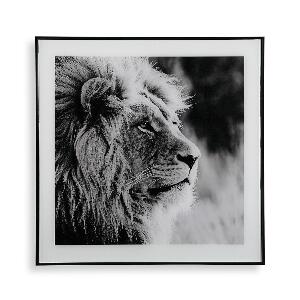 Tablou decorativ din sticla Lion Profile, Versa, 50x50 cm