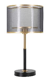 Lampa de masa Levels, Mauro Ferretti, Ø25 x 48 cm, 1 x E27, 40W, fier/textil, negru/auriu