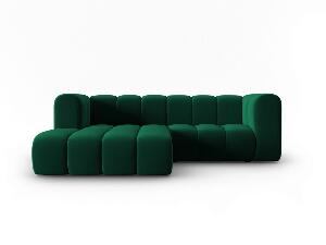 Coltar modular stanga 3 locuri, Lupine, Micadoni Home, BL, 228x175x70 cm, catifea, verde bottle