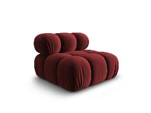 Modul canapea 1 loc fara cotiere, Bellis, Micadoni Home, BL, 94x94x63 cm, catifea, rosu inchis