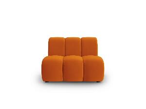 Modul canapea 1 loc fara cotiere, Lupine, Micadoni Home, BL, 90x87x70 cm, catifea, caramiziu