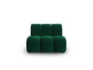 Modul canapea 1 loc fara cotiere, Lupine, Micadoni Home, BL, 90x87x70 cm, catifea, verde bottle