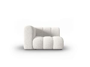 Modul canapea stanga 1 loc, Lupine, Micadoni Home, BL, 114x87x70 cm, poliester chenille, alb