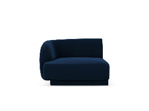 Modul canapea stanga 1 loc, Miley, Micadoni Home, BL, 92x85x74 cm, catifea, albastru regal