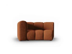 Modul canapea stanga 1.5 locuri, Lupine, Micadoni Home, BL, 171x87x70 cm, poliester chenille, aramiu