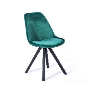 Set 2 scaune dining loomi.design Dima, verde-negru