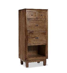 Cabinet din lemn cu 4 sertare, Sindor Natur, l55xA40xH125 cm