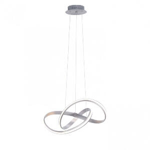 Lustra tip pendul LED Melinda I sticla acrilica / aluminiu, 1 bec, argintiu, 230 V, 32 W