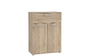 Cabinet din pal, cu 1 sertar si 2 usi Nikita Stejar Sonoma, l59,9xA29,1xH81,7 cm