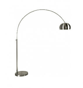 Lampadar arcuit Metal Bow, reglabil, argintiu, 170 x 39 cm