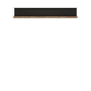 Raft de perete Northwich, maro/negru, 7 x 161 x 29 cm
