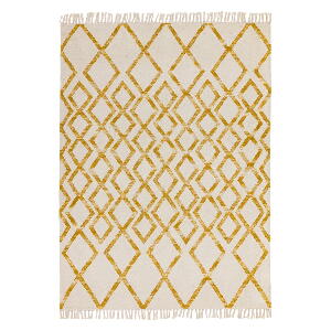 Covor Asiatic Carpets Hackney Diamond, 120 x 170 cm, bej-galben