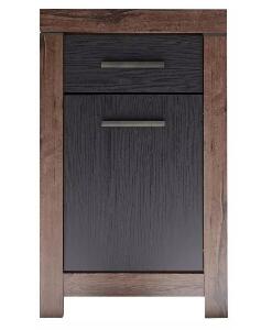 Cabinet din pal, cu 1 sertar si 1 usa Blake Stejar Negru / Stejar, l64xA45xH105 cm