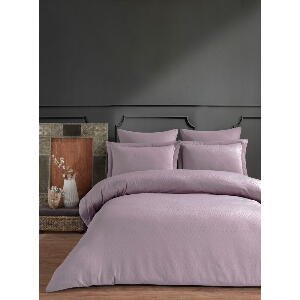 Lenjerie de pat din bumbac satinat pentru pat dublu Primacasa by Türkiz Catena, 200 x 220 cm, roz
