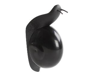 Cuier Qualy, Black Snail, 6x4x11 cm, plastic ABS - Qualy, Negru