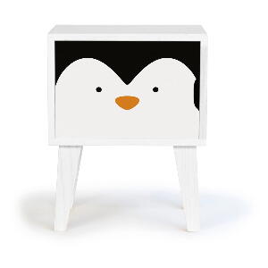 Noptieră din lemn pentru copii Little Nice Things Penguin