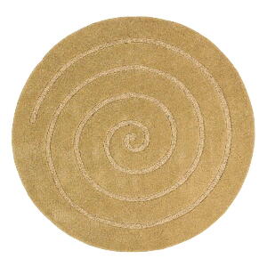 Covor rotund din lână Think Rugs Spiral, ⌀ 180 cm, bej