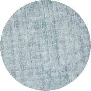 Covor rotund Jane, viscoza, albastru, 200 cm