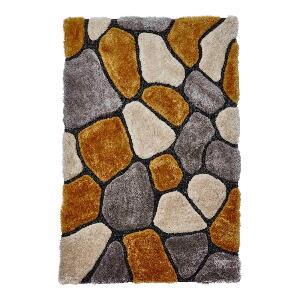 Covor Think Rugs Noble House Rock, 120 x 170 cm, galben-gri