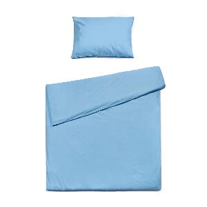Lenjerie de pat din bumbac pentru o persoană Le Bonom, 140 x 200 cm, albastru azuriu