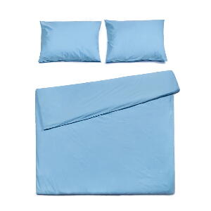 Lenjerie pentru pat dublu din bumbac Le Bonom, 160 x 220 cm, albastru azuriu