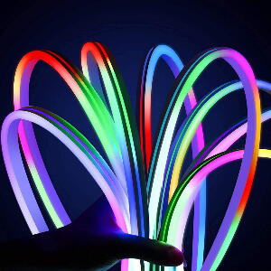 Banda LED Lammomo, RGB, silicon, 5 m