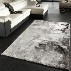 Covor Saunders, polipropilena, gri/negru/alb, 160 x 230 cm