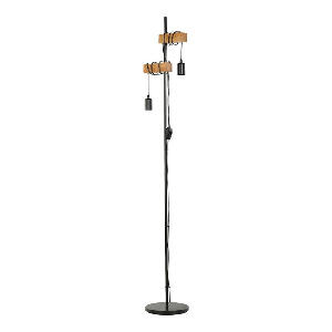 Lampadar Acuff, metal, negru, 166,5 x 25 x 20,5 cm