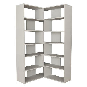 Biblioteca Molly, alb, 178,5 x 157,5 x 30 cm
