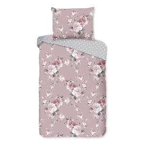 Lenjerie de pat din bumbac pentru pat single Le Bonom Belle, 140 x 200 cm, roz