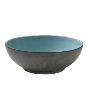 Bol din ceramică și glazură interioară albastru deschis Bitz Mensa, diametru 30 cm, gri
