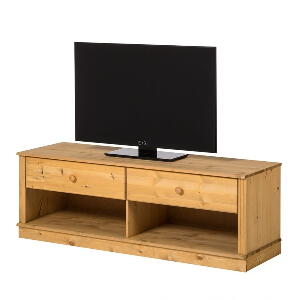 Comodă TV din lemn de pin Støraa Annabelle, maro