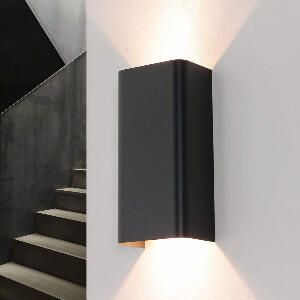 Aplica de perete Licht-Erlebnisse, metal, gri grafit, 11,5 x 23 x 7 cm