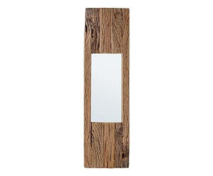 Oglinda de perete Rafter, lemn/sticla, maro, 25 x 4 x 90 cm